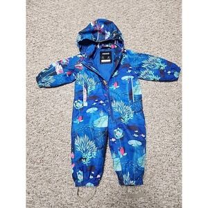 Reima Zip Waterproof Outdoor Jumpsuit Removable Hood US 9-12 Month FINLAND